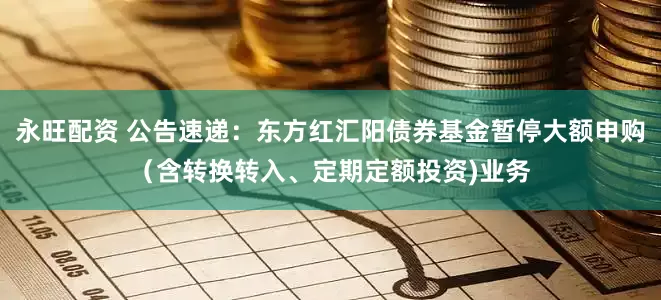 永旺配资 公告速递：东方红汇阳债券基金暂停大额申购（含转换转入、定期定额投资)业务