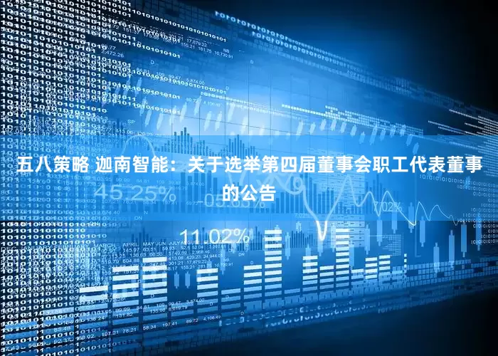 五八策略 迦南智能：关于选举第四届董事会职工代表董事的公告